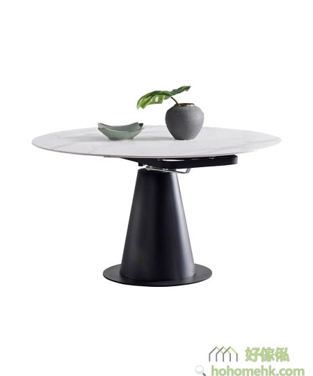 TiaR旋轉變形岩板圓餐枱 (#607款)