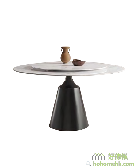 Faye岩板圓餐桌(圓桌連餐盤#809款)