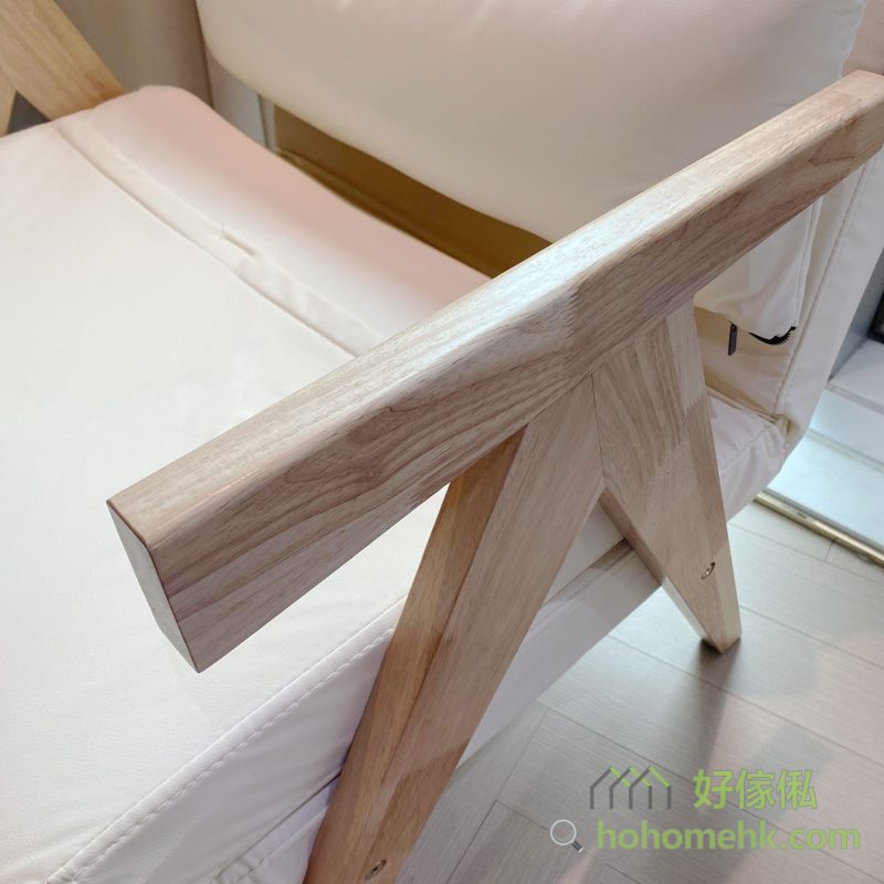 門市實拍，harper奶油風實木梳化床，82cm寬