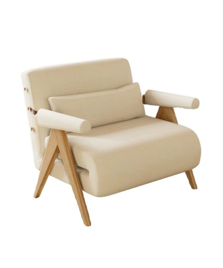 harper奶油風實木梳化床