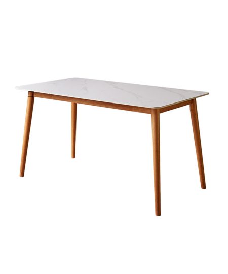 Gavin 實木岩板餐枱連餐椅組合(1枱4椅)