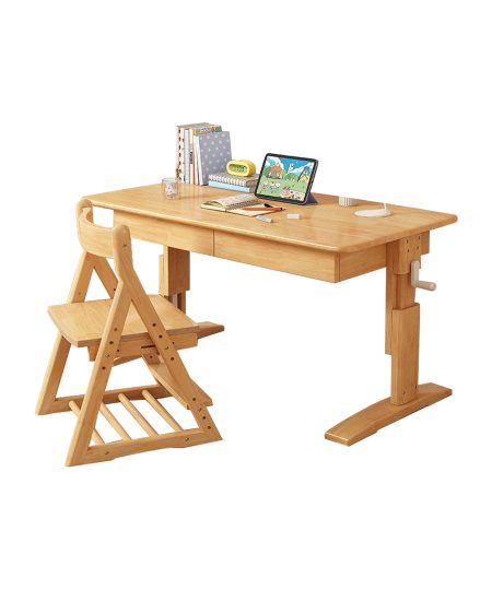 Teagan 實木兒童升降書枱