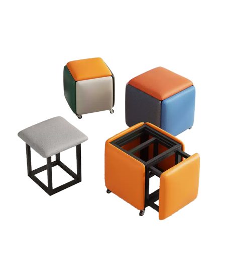 Wyatt 魔方收納疊凳(皮革/科技布)