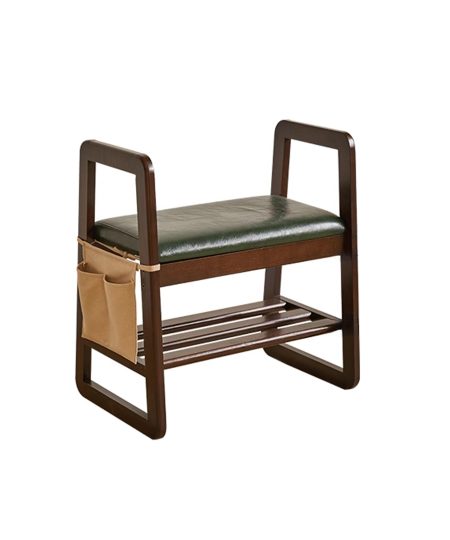 Layla 實木扶手換鞋凳