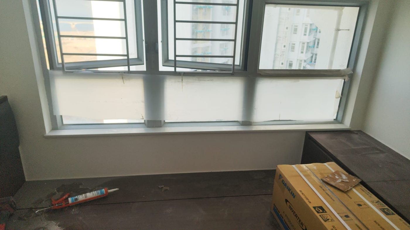 工地實拍: 窗台吸咀石