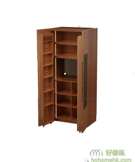 Zipper雙開門實木收納櫃