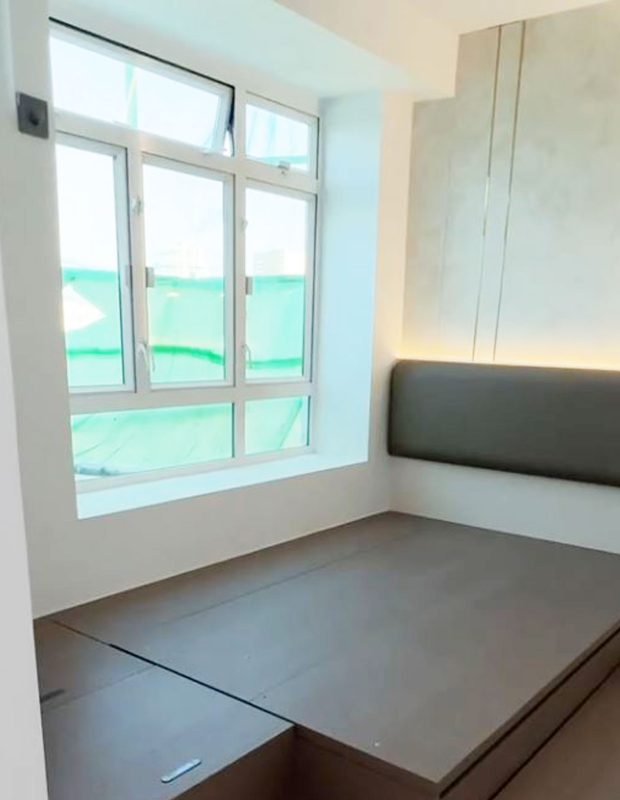 北角城市花園鋁窗工程完成！新鋁窗用了白色窗框，更加配合客戶家的新裝修和新傢俬設計。