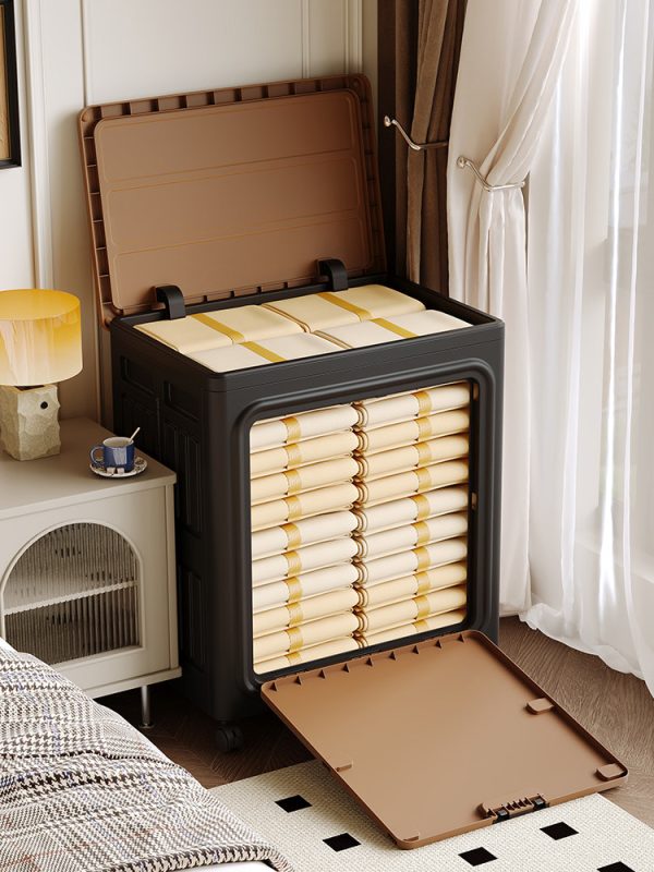 頂部大口徑翻蓋設計，厚被、冬天被、枕頭、床單一樣塞得落，由上面放入去超順手，唔怕卡位。