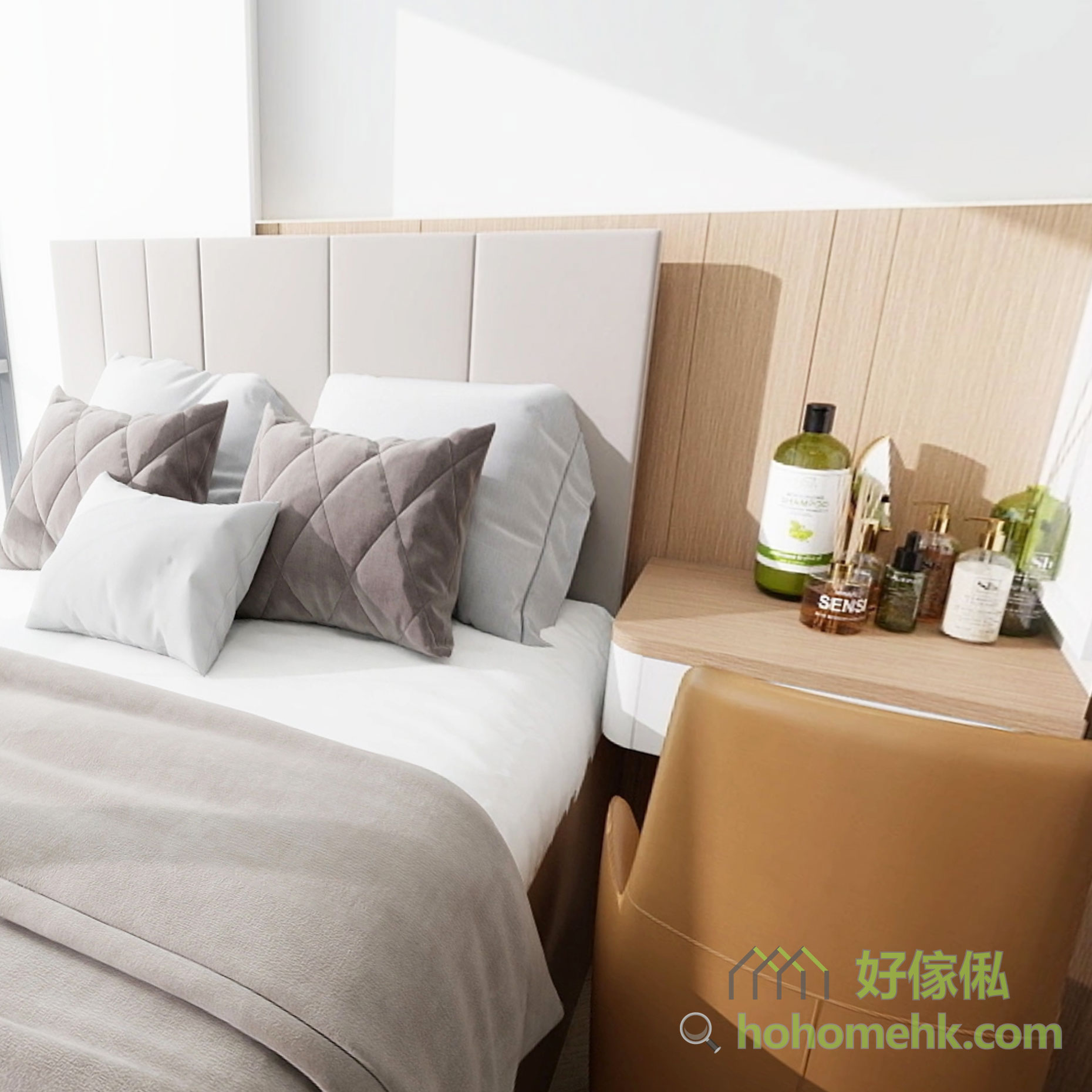 空間小走道窄,為了安全的家居生活,所有邊邊角角都做成圓角就最安全了!