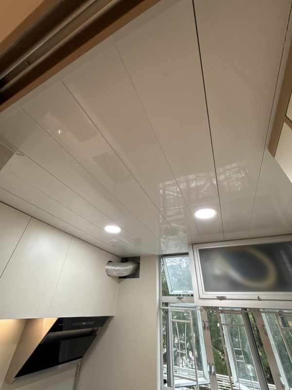 觀塘順天邨廚所鋁質假天花工程連兩盞燈